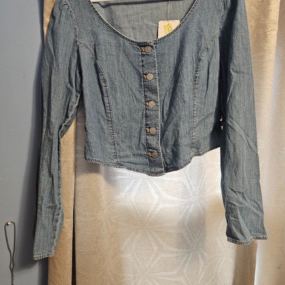 Levi's women's Long sleeve Daryn Corset Blouse